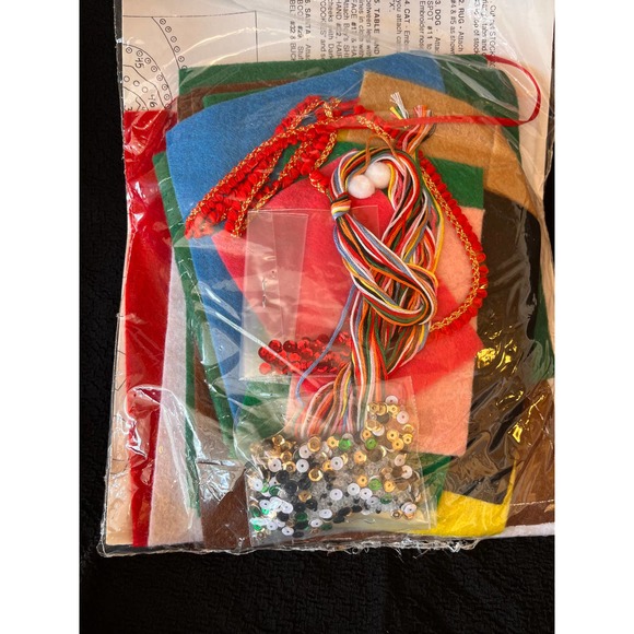 Design Works Crafts Felt Stocking Santa with Cookies Un-Opened Package - Picture 8 of 10